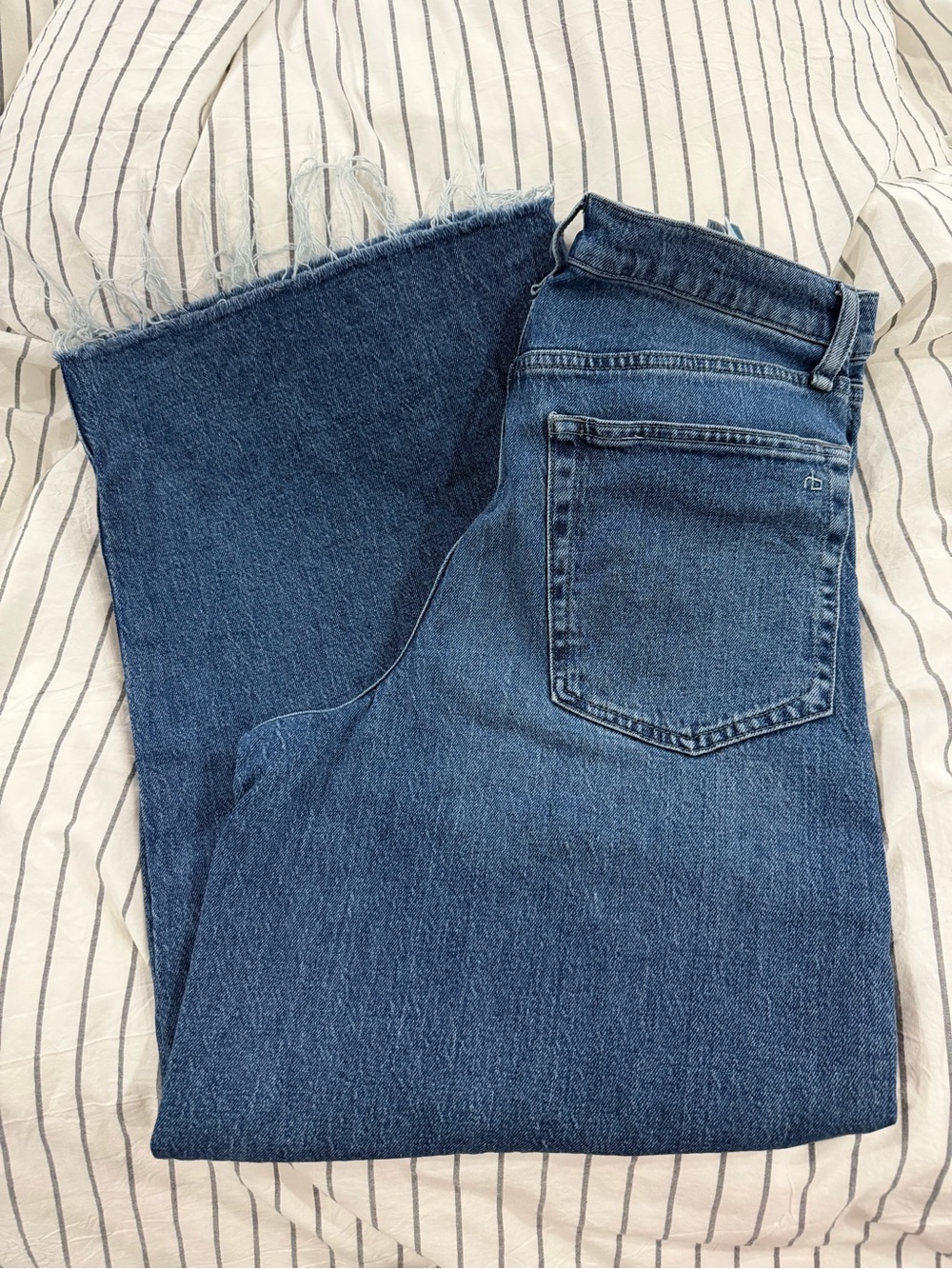 rag & bone Serena Crop Jeans in Medium Blue